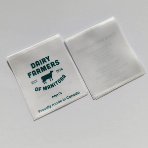 YH-haute densité conception personnalisée marque Logo impression tissé étiquette vêtement tissu privé fer sur étiquettes pour fabricant de vêtements - Product Image 1