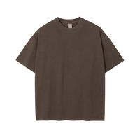 Venta al por mayor de encargo de peso pesado 250gsm gota hombro en blanco de gran tamaño camiseta calle 100% algodón de los hombres lavado con ácido vintage camiseta