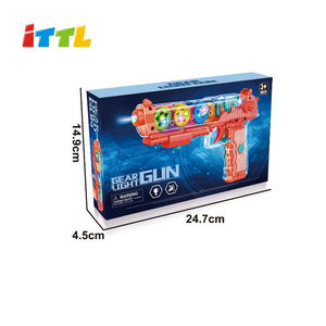 Pistola Vibrante Multimodale per Ragazzi, Giocattolo Elettronico Meccanico Realistico Non Tossico con Ingranaggi Trasparenti, Suoni e Luci in ABS - Product Image 4