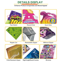 Sacs surprises laminés découpés en forme d'animaux mignons, personnalisables OEM ODM, pochettes pour jouets, emballages pour figurines de collection pour enfants