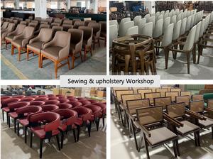 Banquetas Modernas Ecológicas <span class=keywords><strong>para</strong></span> Restaurantes y Conjunto de Muebles Comerciales <span class=keywords><strong>para</strong></span> Restaurantes con Estructuras de Madera y Cubiertas de Piedra - Product Image 5