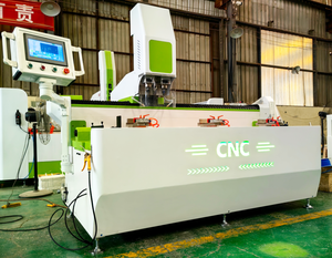 เครื่องกัดซีเอ็นซีแบบคัดลอกอัตโนมัติสองหัว ขนาด 1600 มม. สำหรับงานอลูมิเนียม โปรไฟล์ หน้าต่างพีวีซี ผลิตในจีน พร้อมฟังก์ชั่นเจาะและกัดโลหะ - Product Image 4