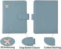Portefeuille de voyage personnalisé avec protection RFID, étui en cuir pour passeport et cartes, accessoire de voyage familial