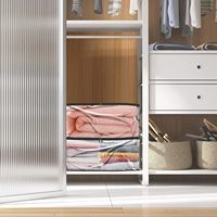 Sacs de pull de rangement transparents organisateur de draps de lit pliable en plastique vinyle fermeture éclair fourre-tout sacs pour placard vêtements couvertures