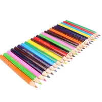 Lápis de madeira para escola e escritório, conjunto de lápis de cor na caixa de papel de 7 polegadas com 12 cores
