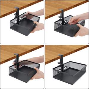 <span class=keywords><strong>Bureau</strong></span> maison Table <span class=keywords><strong>bureau</strong></span> maille métallique <span class=keywords><strong>360</strong></span> degrés <span class=keywords><strong>pivotant</strong></span> rangé sous le tiroir de <span class=keywords><strong>bureau</strong></span> pince-sur <span class=keywords><strong>bureau</strong></span> organisateur <span class=keywords><strong>plateau</strong></span> métal rotatif Caddy - Product Image 6