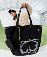 Sac fourre-tout en toile de nylon à deux poignées, personnalisable avec logo, directement de l'usine, pour la promotion, les trajets quotidiens, durable, vente en gros, OEM, ODM