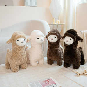 Peluche <span class=keywords><strong>Alpaga</strong></span> Moelleuse 25/35/48cm, Jouet en Peluche Llama à Poils Bouclés, Adorable Poupée Douce de la Ferme pour Cadeau de Fêtes - Product Image 4