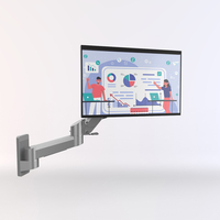 Support ergonomique en aluminium Meisonic T8-GA02-W pour deux moniteurs de bureau, bras à ressort à gaz, support automatique réglable et pivotant, nouveau produit