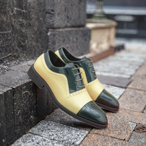 Chaussures habillées Brock grande taille pour hommes, à lacets, en PU, antidérapantes, à bout pointu, toutes saisons, pour mariage, avec empiècements de couleur - Product Image 3