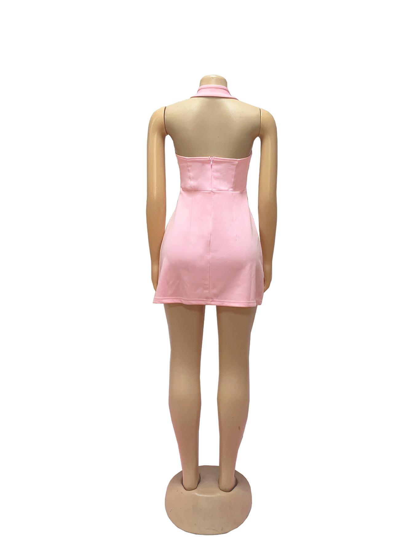 sachin and babi light blue dress Poly USA 9632 Satin Short Sleeveless A-Line Dress main image 0