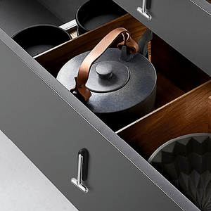Desain Modern paduan seng pegangan tarik logam mewah pegangan laci pintu untuk dapur kamar mandi lemari Hotel kamar tidur dapat disesuaikan - Product Image 3