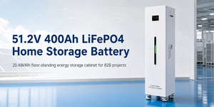 ก้อนแบตเตอรี่ LiFePO4 400Ah 20.48kWh 51.2V พร้อมล้อและหน้าจอสัมผัสสำหรับการใช้งานพลังงานแสงอาทิตย์ - Product Image 6