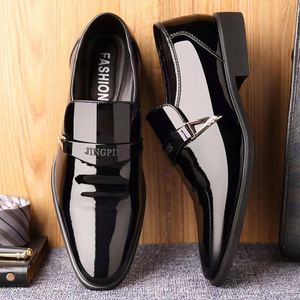 <b>Plus</b> <b>Size</b> Mens Pu Leather Shoes Trendy Business Dress British Breathable Interior Height Increase Round Toe Set Mens Shoes - Product Image 3