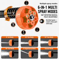 Pistol Semprot Air Bertekanan Tinggi Tanpa Kabel dengan Nozzle 6-in-1, Baterai Lithium-Ion 150W, Material ABS/PP untuk Detailing Mobil & Otomotif