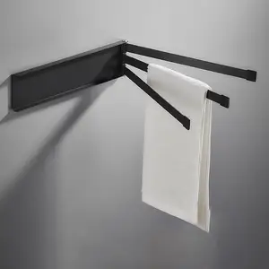 New Folding Rotatable Hardware Over The Door Towel Rack Bathroom Appliances