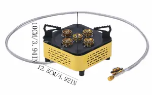 Factory Price Outdoor Kitchen Folding Portable 5 Burner Gas Stove For Camping