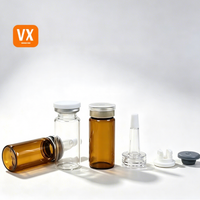3ml-15ml Özel Baskılı Şeffaf Buzlu Cam Şişeler, Bütil Tıpa ve Alüminyum Kapak, Endüstriyel Kullanım İçin Özel Markalama