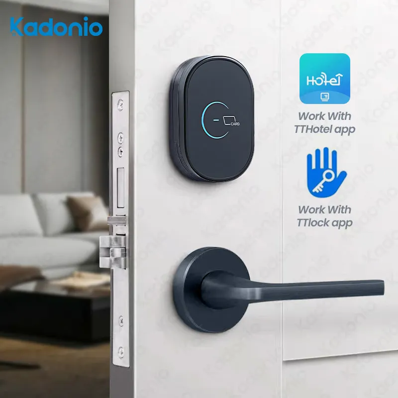 Kadonio 2024 Wholesale Price M1 Card TT Lock Hotel Electro Magnetic Smart Lock Safe System Key Parts For Door