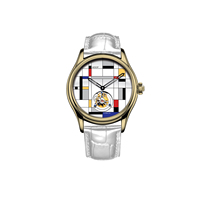 Montres-bracelets mécaniques pour hommes, nouveau design OEM/ODM, blocs géométriques, tourbillon volant, lumineuses et étanches