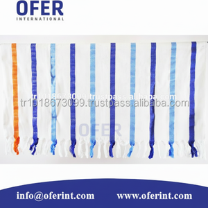 Boho Pestemal Turkish Towels, Peshtemal, Hammam Manta al por mayor-Estilo marino-Naranja y azul hecho en Turquía - Product Image 1