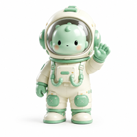 Statue de personnage spatial DYTOYS personnalisée, brillante, à l'effigie d'un petit astronaute de dessin animé, résistante aux intempéries, pour parcs, centres commerciaux et jardins d'enfants