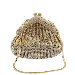 <span class=keywords><strong>Femme</strong></span> Banquet sac à main dames concepteur diamant pochette <span class=keywords><strong>portefeuille</strong></span> femmes sac à bandoulière <span class=keywords><strong>doré</strong></span> cristal boîte sac de soirée - Product Image 3