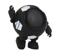 Speaker Robot Portabel 3W Tahan Air Plastik Fungsi Jam AirPlay Bertenaga Baterai Hadiah Kreatif untuk Ponsel