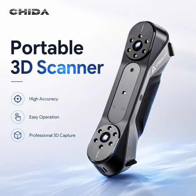 Blue Laser 3D Scanner Using High-precision Hybrid Laser and NIR Structured Light Combined Photogrammetry Technology