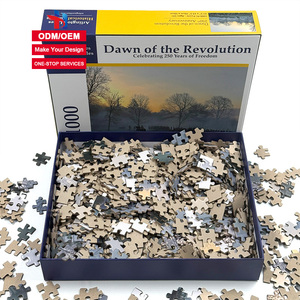 Puzzle di carta blu blu grigio bianco di alta qualità 500 1000 pezzi - Product Image 2