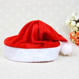 High-End Thickened Velvet Short Plush European and American Style <strong>Christmas</strong> <strong>Hat</strong> for Adults and <strong>Children</strong> Universal - Product Image 6