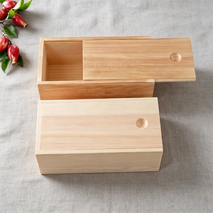 Wholesale Custom logo Unfinished DIY Gift Packaging <strong>Keepsake</strong> Box Storage Pine Bamboo Wooden Boxes with Sliding Lid for Gifts - Product Image 2
