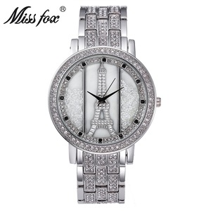Best-selling Stylish Paris Eiffel Tower j Full Diamond <b>Watch</b> for Women, Ladies' Quartz <b>Watch</b> - Product Image 2