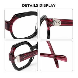 High-end Multicolor Splicing Board Acetate <strong>Glasses</strong> Frame <strong>Fashionable</strong> Handmade Optical Eyewear Optical Spectacles - Product Image 3