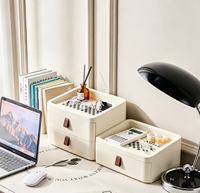 Boîte de rangement de bureau en plastique populaire avec tiroirs, organisateur multi-compartiments pour cosmétiques, papeterie, chambre et bureau