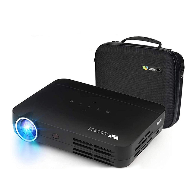 WOWOTO Projectors 500ANSI Lumens Mini Pico Android 3D 4K LED DLP Android Home Theater Video WIFI Bluetooth Projector