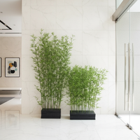 Bambou artificiel en plastique pour décoration intérieure et extérieure, arbre Phénix réaliste, écran de séparation, fleur sur pied