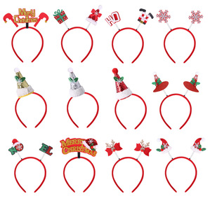 Serre-tête de Noël en plastique fait main pour enfants, motif Père Noël, idéal pour les fêtes transfrontalières <span class=keywords><strong>et</strong></span> les décorations d'arbre de Noël - Product Image 2