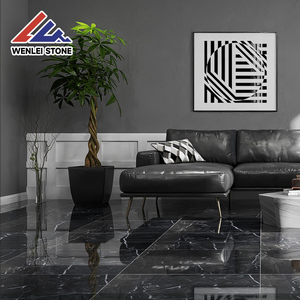 Losas de Mármol para Revestimiento de Paredes de Villas, Color Negro Bulgaria con Vetas Únicas, Suministro Wenlei - Product Image 5