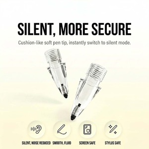 หัวปากกา Air Flex Soft Tips สำหรับ Pencil รุ่นที่ 1/2 และ <span class=keywords><strong>iPad</strong></span> <span class=keywords><strong>Pro</strong></span> USB-C หัวเปลี่ยนได้ เงียบ ลดแรงต้าน ซิลิโคน ABS POM สำหรับการวาดภาพ - Product Image 4