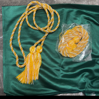 Vente en gros de bonnet de graduation préscolaire en satin pour enfants de la maternelle cordons de ceinture à pompons ensembles de diplôme de luxe pour diplômes brillants pour l'école