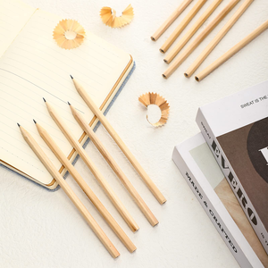 Crayons en bois ronds naturels HB en gros à bas prix avec impression personnalisée du logo - Product Image 4