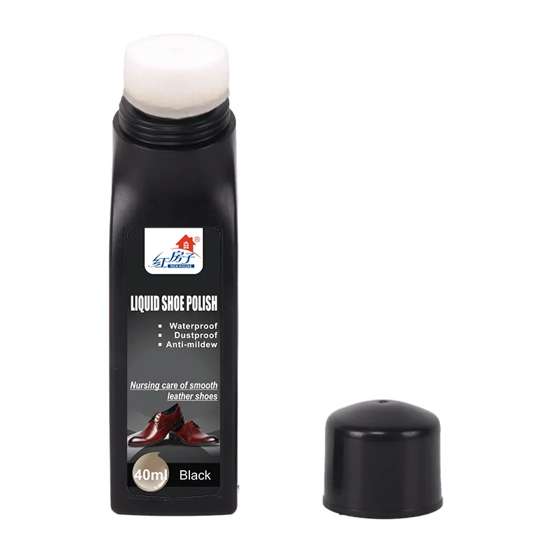 Allwin High Quality Leather Brown Black Lude Liquid Shoe Polish Sponge Applicator 40ml