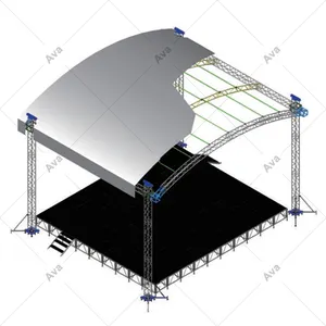 Global line array altavoz torre elevadora techo truss elevadores DJ aluminio etapa luz sistema truss pantallas para eventos