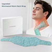 Collier chauffant personnalisable en flanelle douce et réutilisable à l'armoise, certifié CE, compresse chaude à base de plantes pour le cou et les épaules
