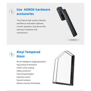 QIGUANG NFRC fenêtres à impact d'ouragan américaines fenêtre à battant en aluminium à rupture thermique fenêtres en aluminium à double triple vitrage - Product Image 4