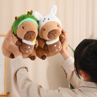 HY198 Vente Chaude Capybara Avec Couvre-chef Doux Poupée Eau Cochon D'inde En Peluche Jouet Mignon Graisse Capybara En Peluche Jouet
