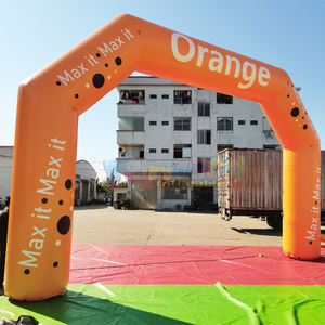 Arco inflable publicitario de color naranja para exteriores, arco de promoción inflable, publicidad hinchable - Product Image 2