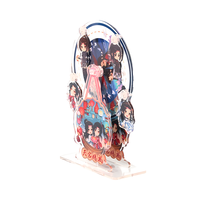 HanXin Custom Kawaii Animal World Acrylic Rotating Ferris Wheel Desktop Stand Figure Display Grosir Pabrik Vendor
