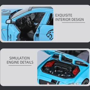 Modellino <span class=keywords><strong>Auto</strong></span> Supersportiva XE SV-PROJECT 8 in <span class=keywords><strong>Scala</strong></span> <span class=keywords><strong>1</strong></span>:<span class=keywords><strong>24</strong></span> in Lega di Zinco Pressofusa con Suoni e Luci, Funzione Pull-Back, Giocattolo da Collezione per Bambini - Product Image 6
